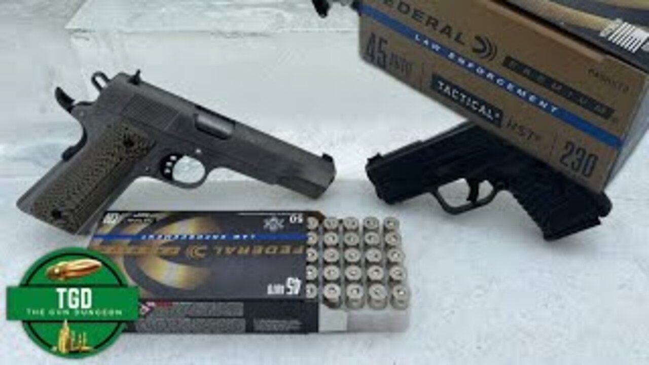 Federal HST 230g 45 ACP | Clear Ballistics Gel Test! | XDS 3.3 and 5" 1911