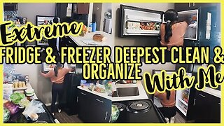 *EXTREME* DEEP CLEAN OF FRIDGE & FREEZER 2021 | EXTREME SPEED CLEANING MOTIVATION | ez tingz