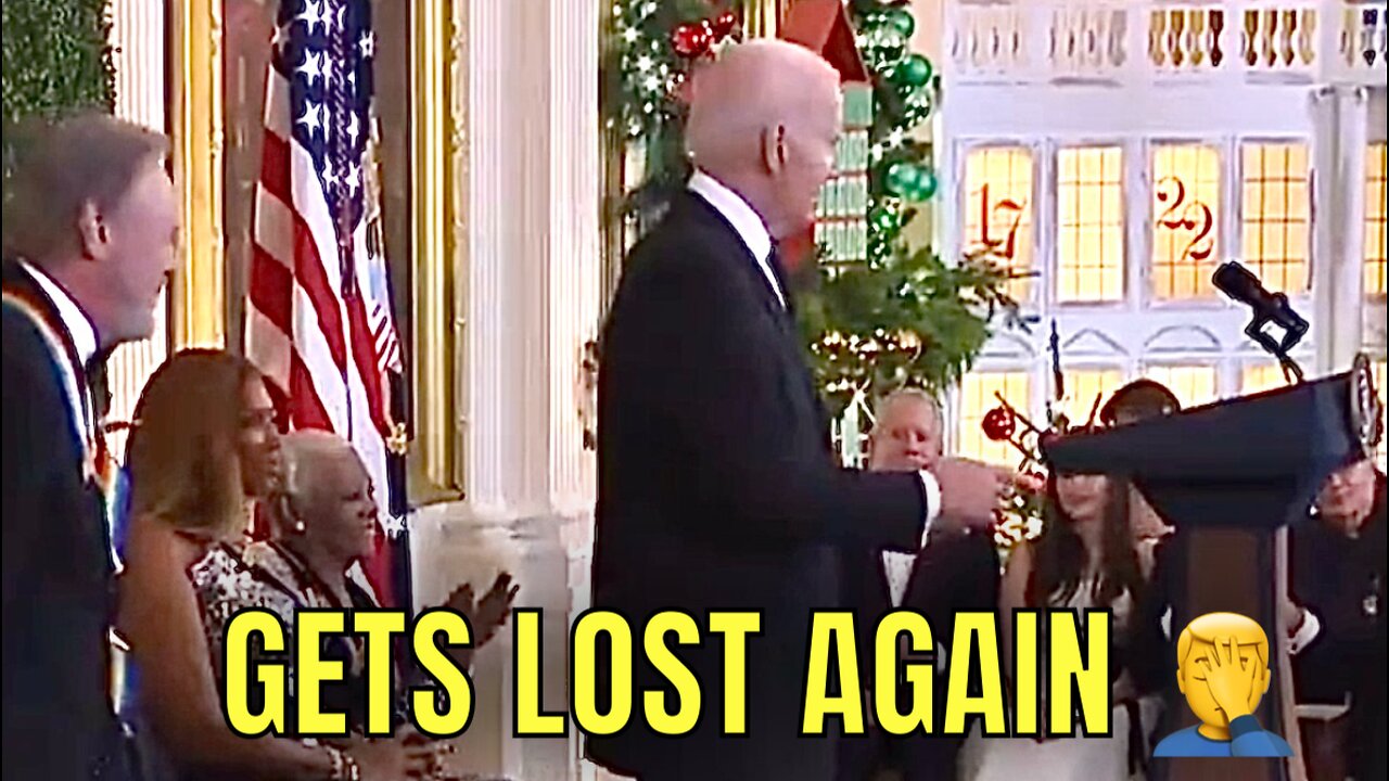 Joe was a MESS tonight Hosting the Kennedy Center honorees