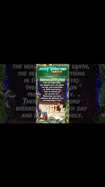 12.19.2022 | STORM MINISTRIES DBV | 6th DAY OF CHRISTMAS | EXODUS 20:11 (CSB) | #shorts