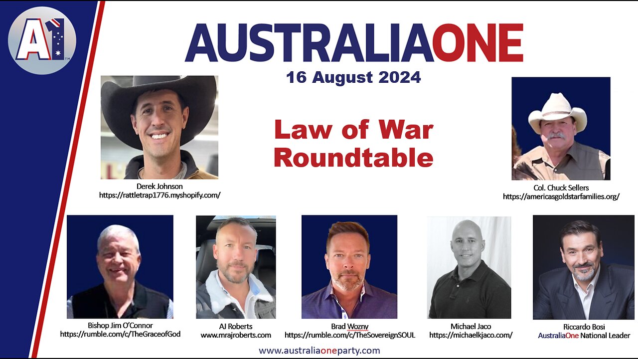 AustraliaOne Party - Law of War Roundtable (16 August 2024)