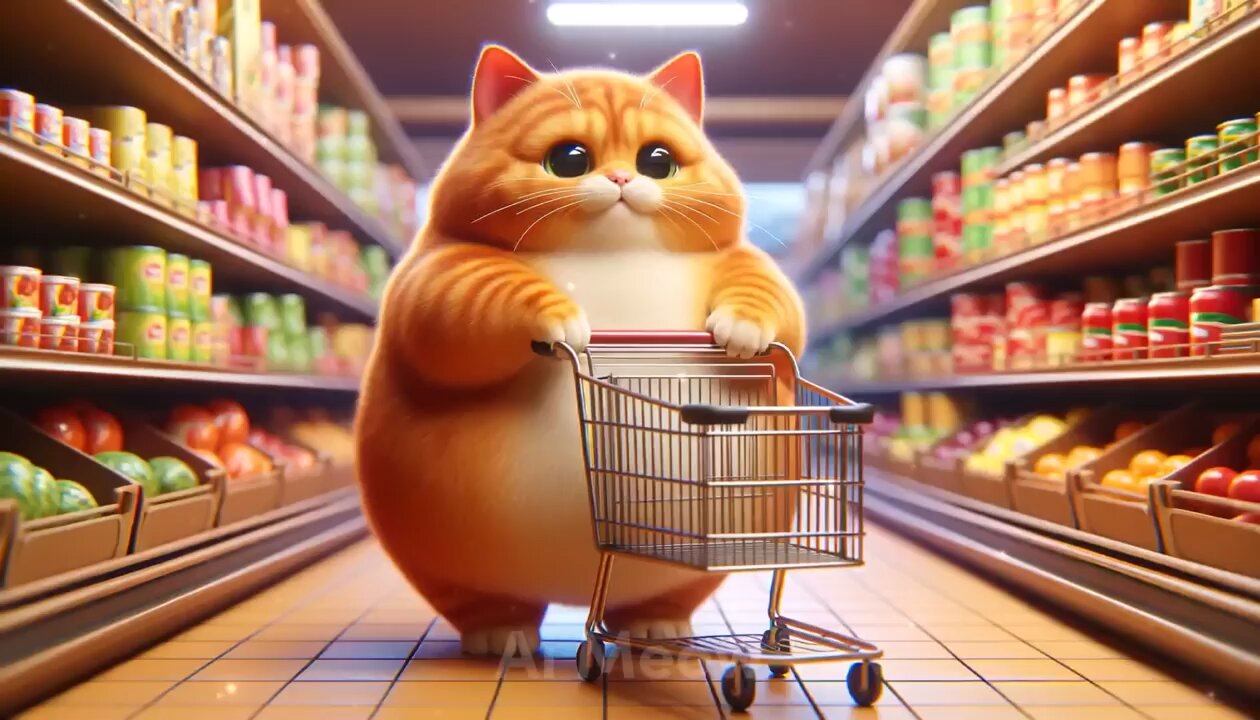 Cat Saves the Day at the Supermarket 😻 #cat #cute #cutecat