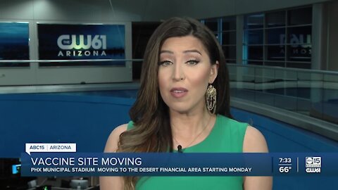 Phoenix Municipal Stadium vaccination site moving to Desert Financial Arena