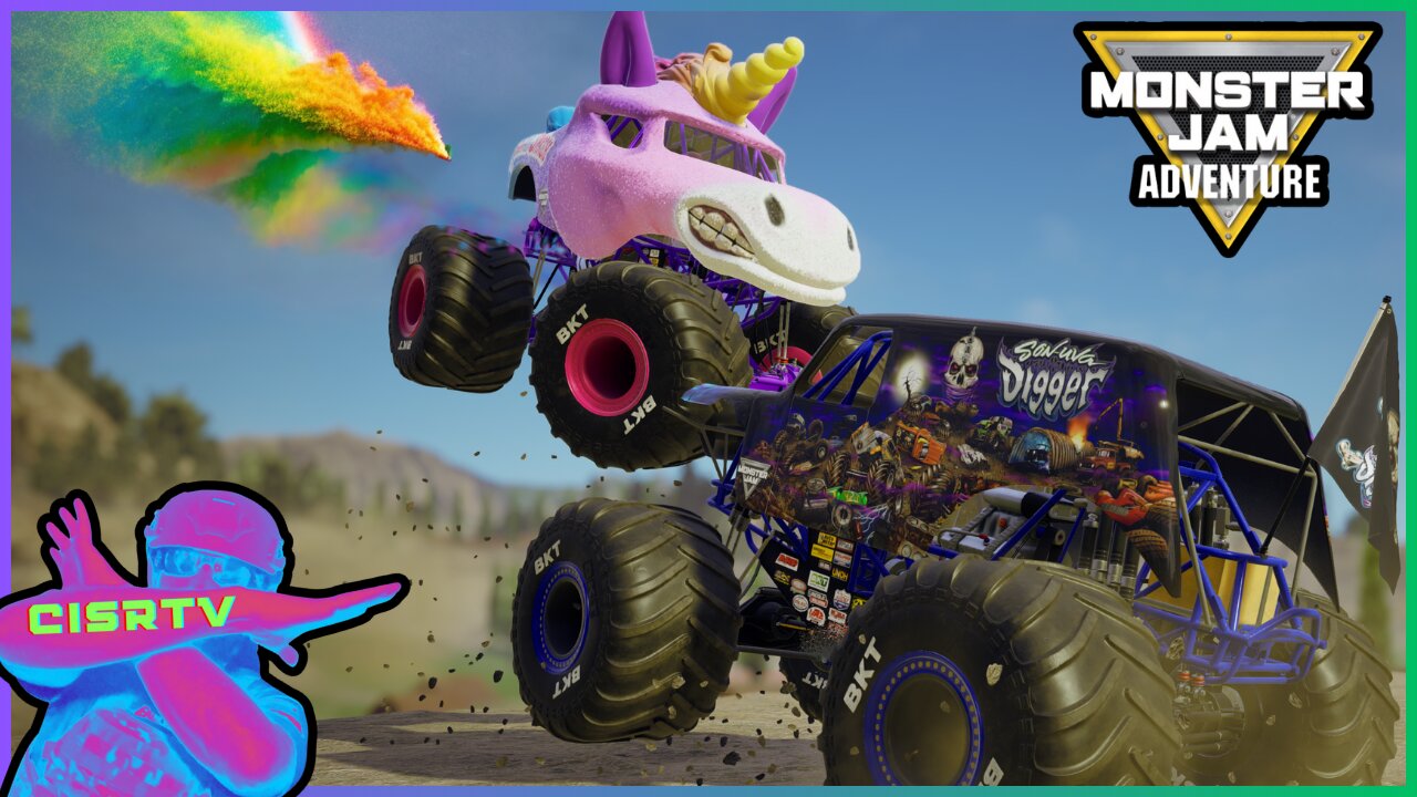 Monster Jam ADVENTURE | Sneak Attack | SON UVA DIGGER Fends Off EL TORO LOCO & SPARKLE SMASH | Ep 14