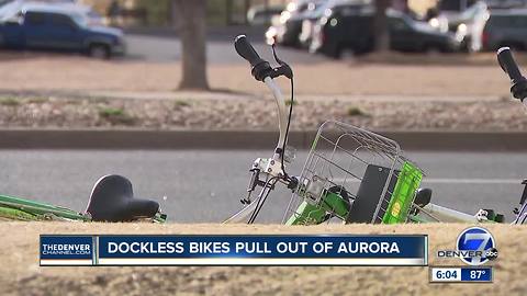 Dockless bikes pulling out of Aurora, other metro cities