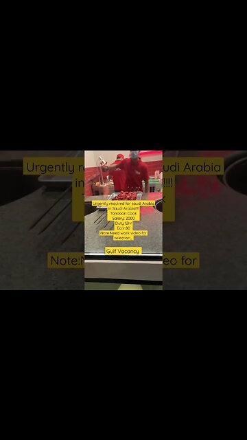 #gulfvacancy Restaurant job cook vacancy #virul #job #saudijob