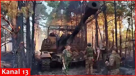 Russians show destroyed 2S19M2 Msta-S artillery unit in Kherson