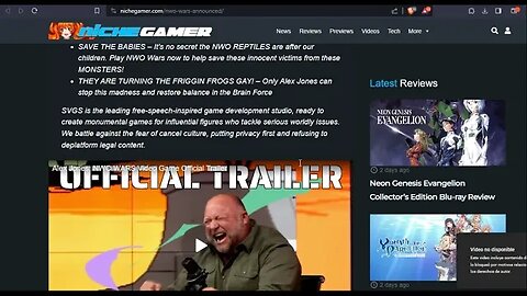 Alex jones makes a videogames
