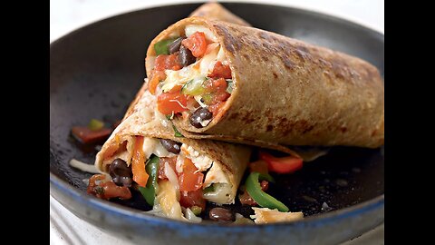 Healthy chicken burritos