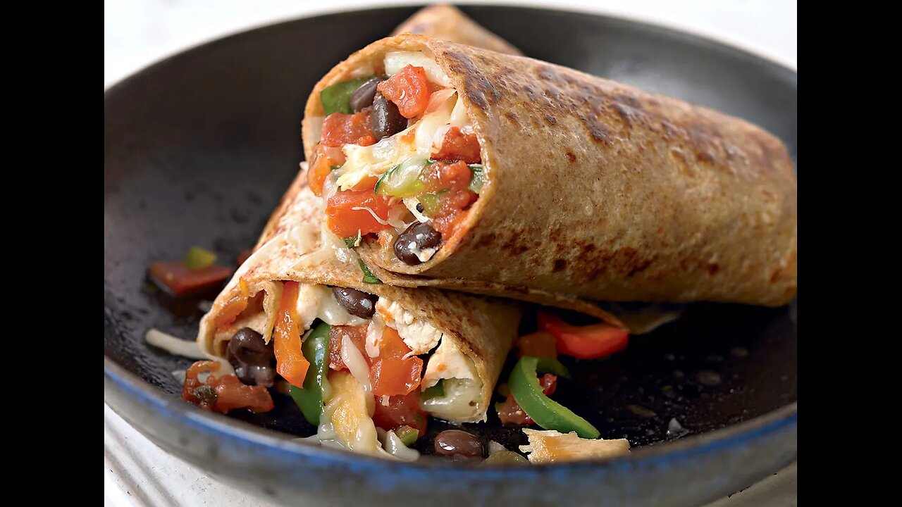 Healthy chicken burritos