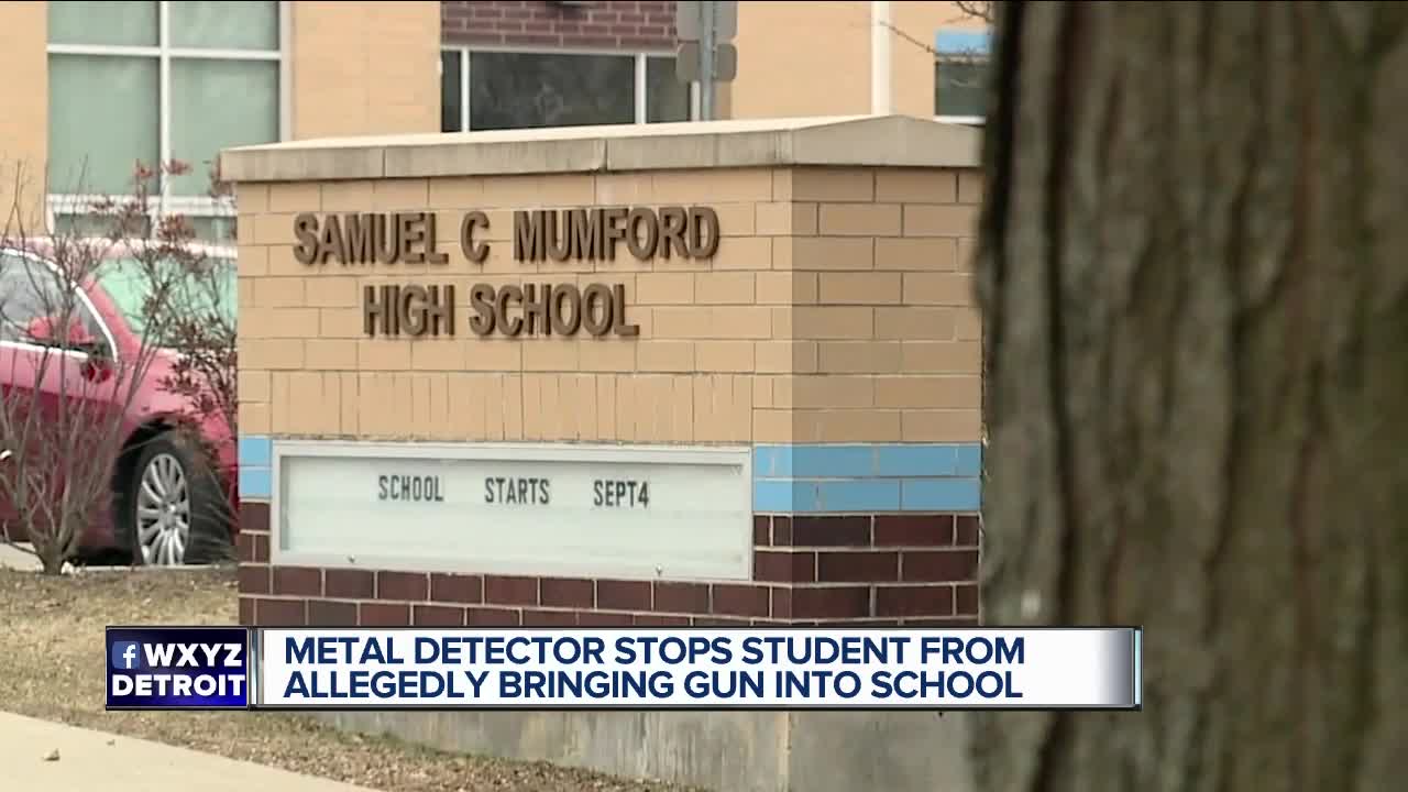 Metal detector stops student from allegedly bringing gun into school