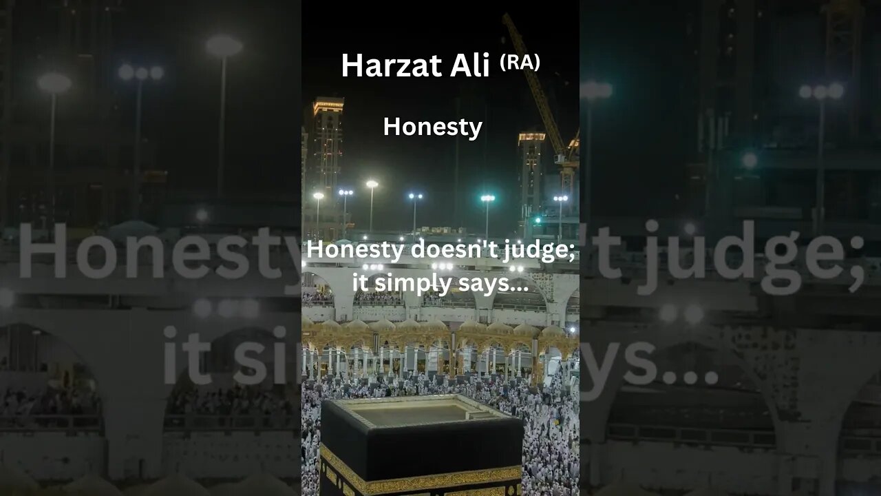 Hazrat Ali (RA) Saying About Honesty #religion #spiritualknowledge #honesty