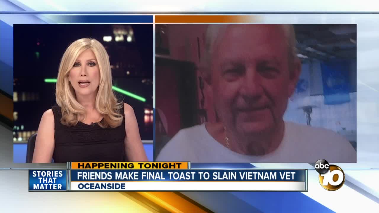 Friends make final toast to slain Vietnam Veteran