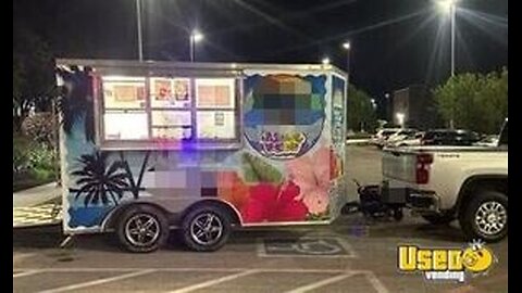 2018 - 7' x 14' Ice Cream Concession Trailer | Used Dessert Trailer for Sale in Indiana!