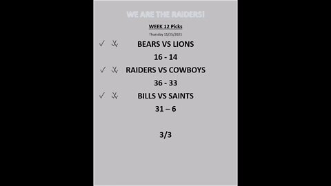 2021 WEEK 12 THANKSGIVING AFTER MATH