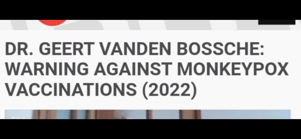 DR. GEERT BOSSCHE'S WARNING
