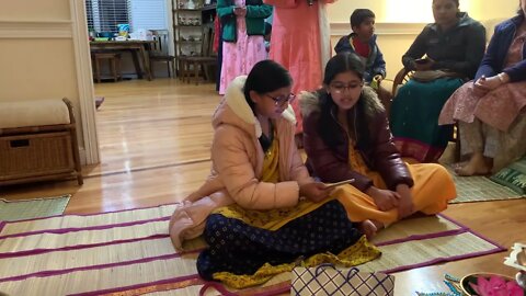 Vibha and Hridya sing Durga Chandra Kala stuthi