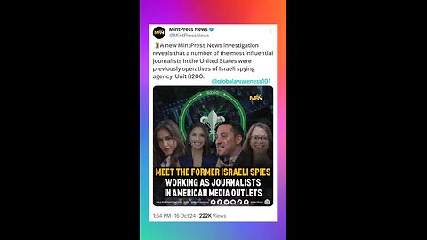 Influential journalists in the US were/are operatives of Israel spy agency