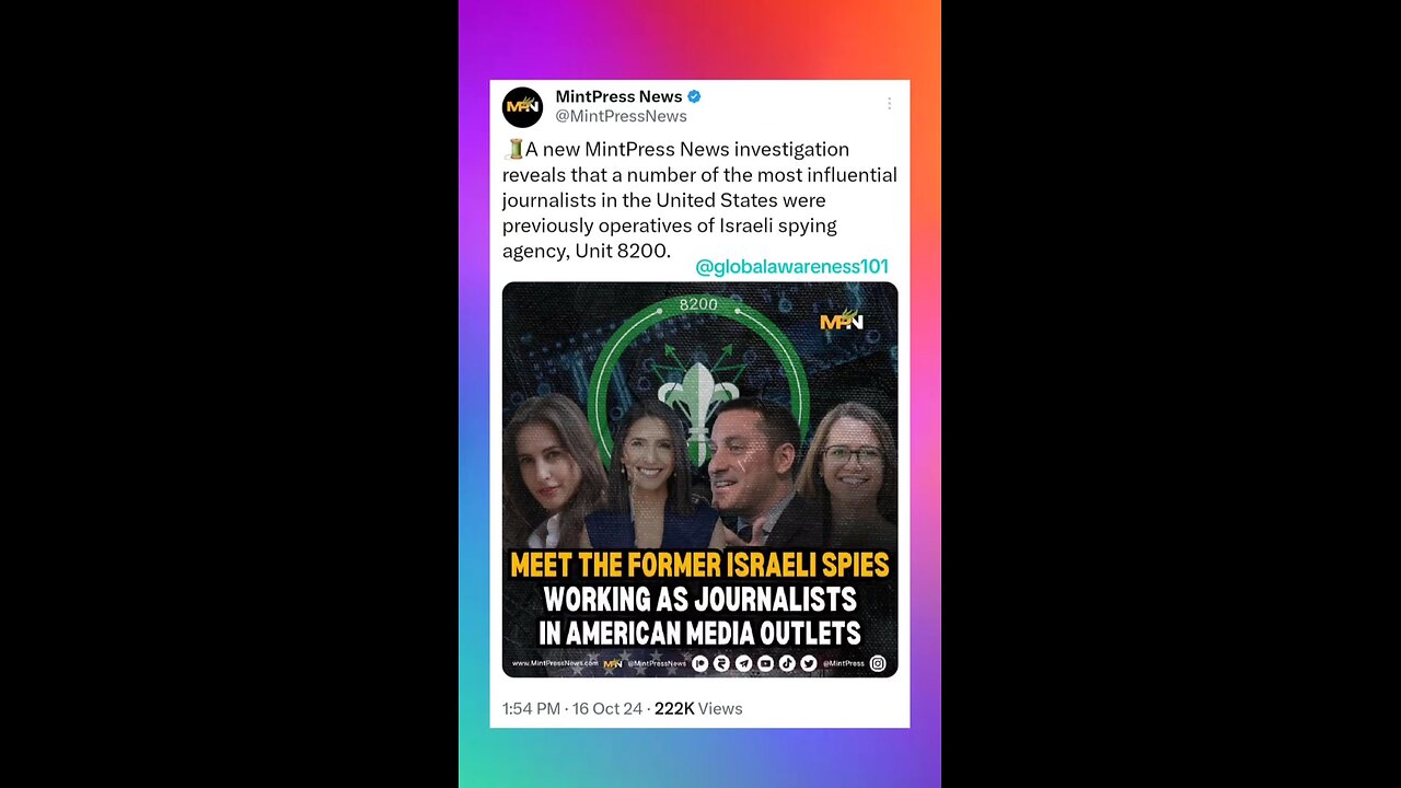 Influential journalists in the US were/are operatives of Israel spy agency