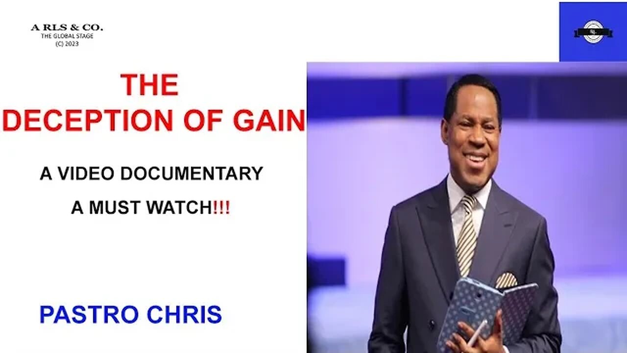 PASTOR CHRIS: The Deception of gain Documentary. A must watch! PART 1