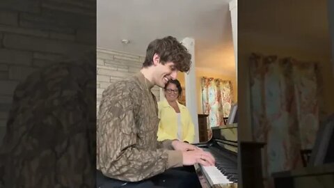 Playing piano for my first piano teacher