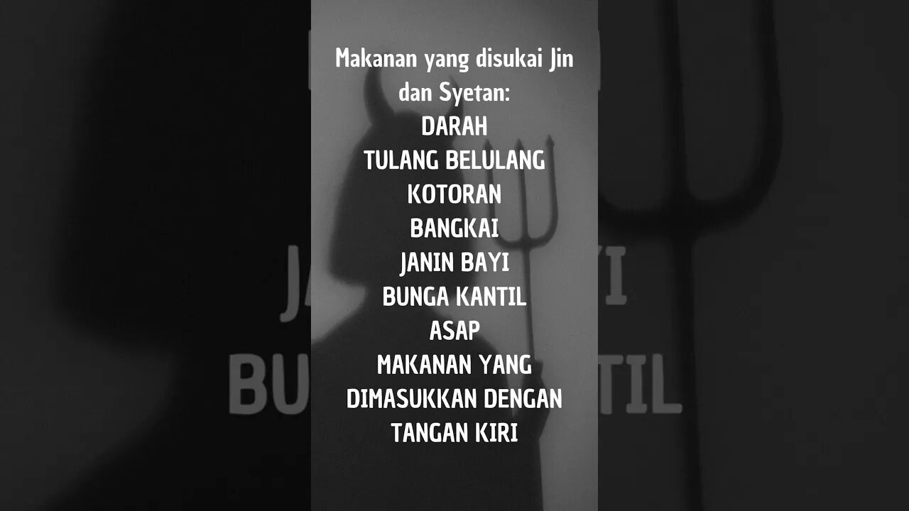 makanan yang disukai Jin dan Syetan