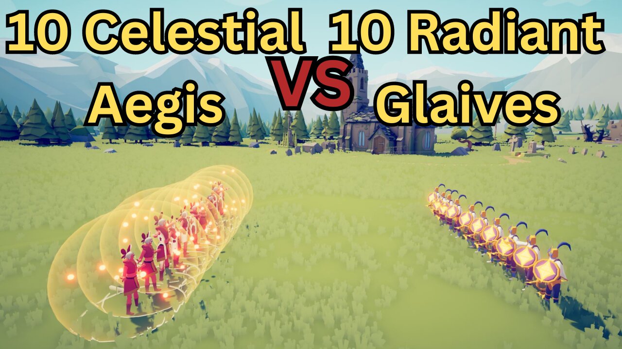 10 Celestial Aegis Versus 10 Radiant Glaives || Totally Accurate Battle Simulator