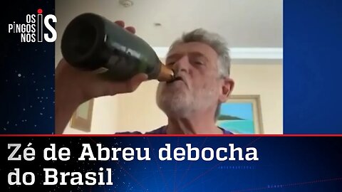 Zé de Abreu comemora decisão pró-Lula com espumante