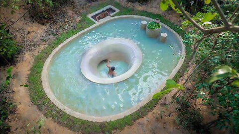 Building the Most Amazing Deep Hole Swimming Pool Park for Entertainment