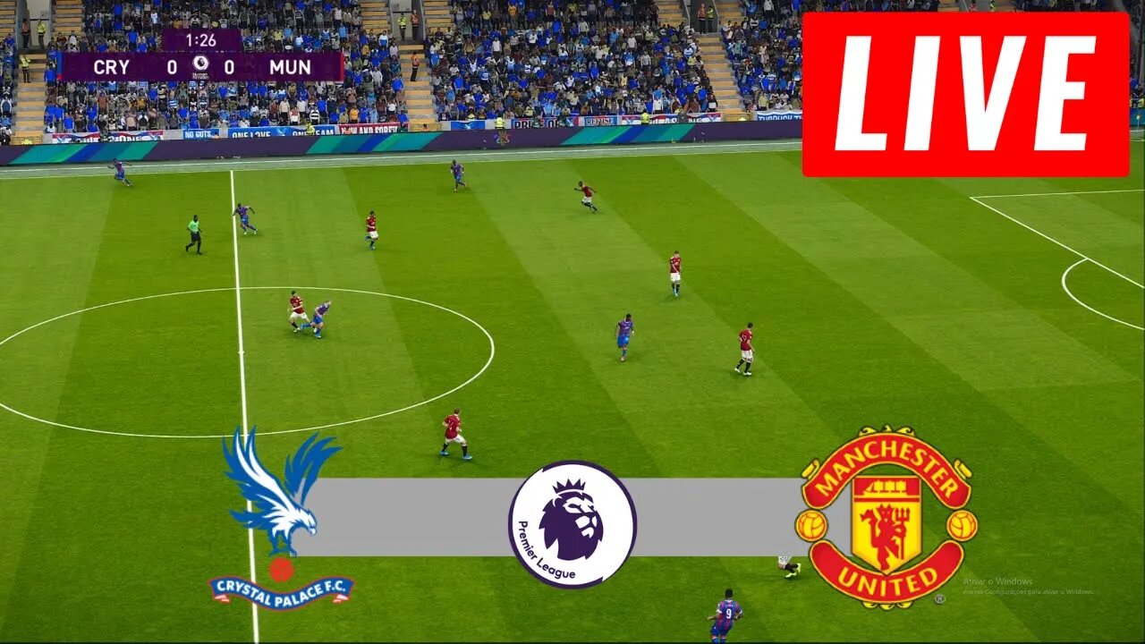 🔴Crystal Palace vs Manchester United LIVE - Premier League 2023 - Round 7 - Match LIVE Now PES 2021