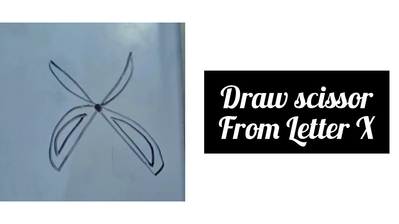 Draw scissors ✂️ easily from X | Letter drawing