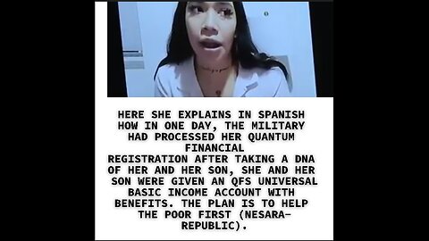 Una SENORA VENEZOLANO esplika en ESPANOL el processo de NESARA, que los Militares Blanco hacen para