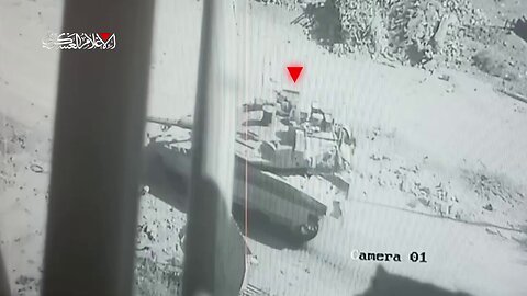 🇵🇸🇮🇱The moment Hamas attacked an Israeli Merkava Mk.IV tank in the northern Gaza Strip