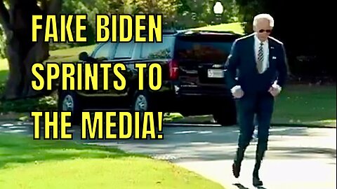 OOPS! They sent the Fake Biden SPRINTING to the Press today! 😮