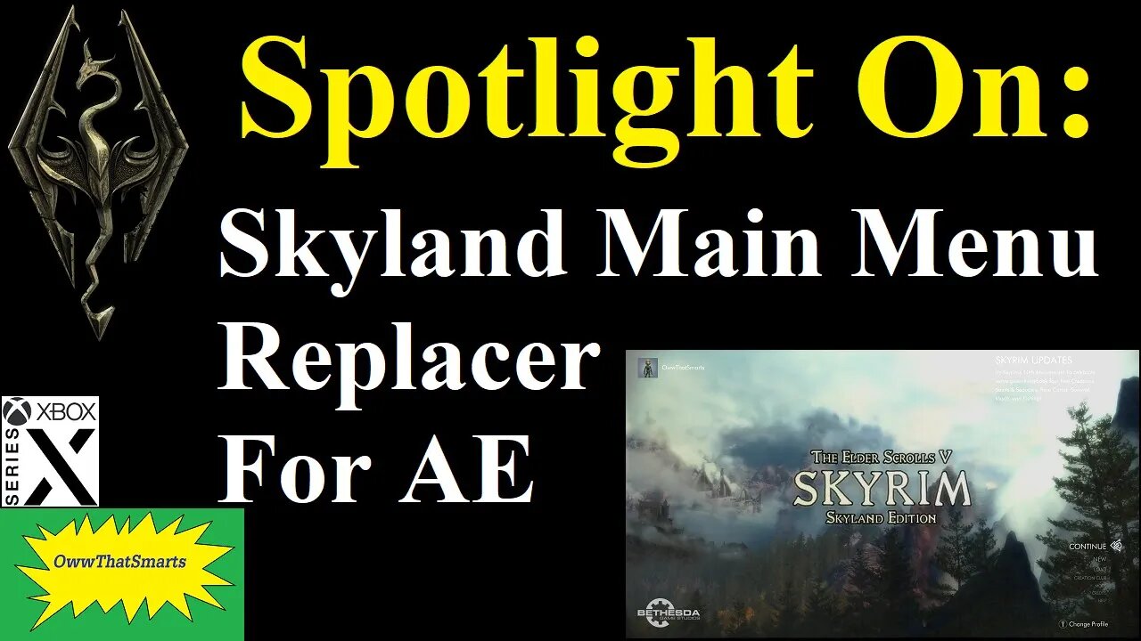 Skyrim (mods) - Spotlight On: Skyland Main Menu Replacer For AE