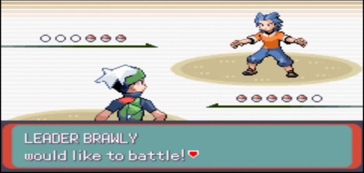 Pokemon Emerald - Dewford Gym Leader Battle: Brawly