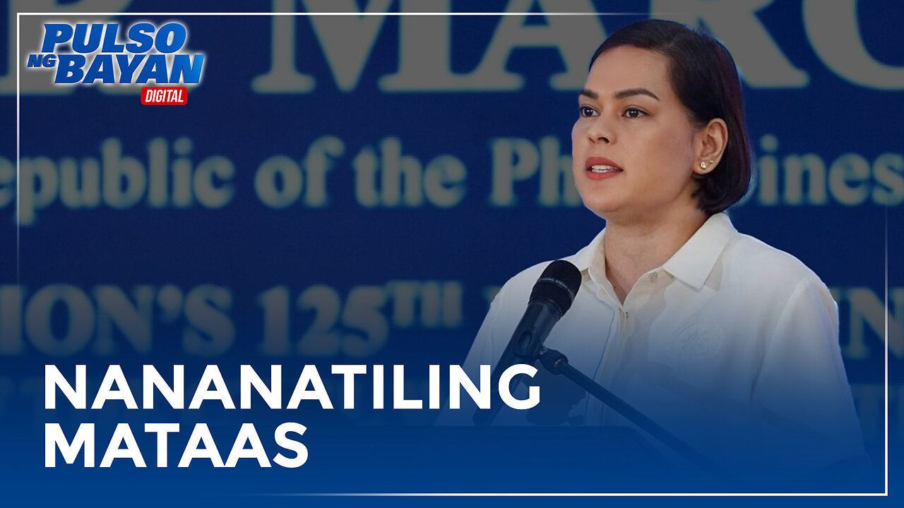 Aprroval at trust rating ni VP Sara Duterte, nananatiling mataas —SURVEY