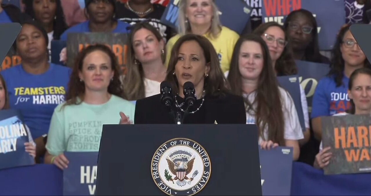 Kamala: NOTHING IN THE WORLD STANDS MY WAY! Raleigh NC rally