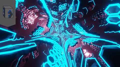 Abstract Blue Sci-Fi Honeycomb 1 Hour Loop Background Video | HD 60fps 3d Looping Blender Animation