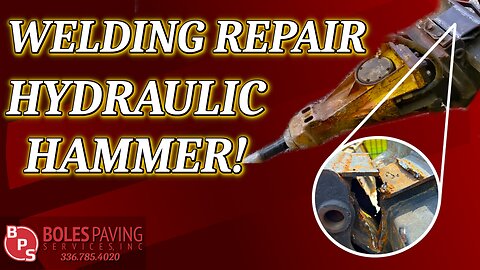 Welding Repair - Hydraulic Hammer - Skid Steer - Hobart Generator Welder - 7018 DC Stick Welding FIX