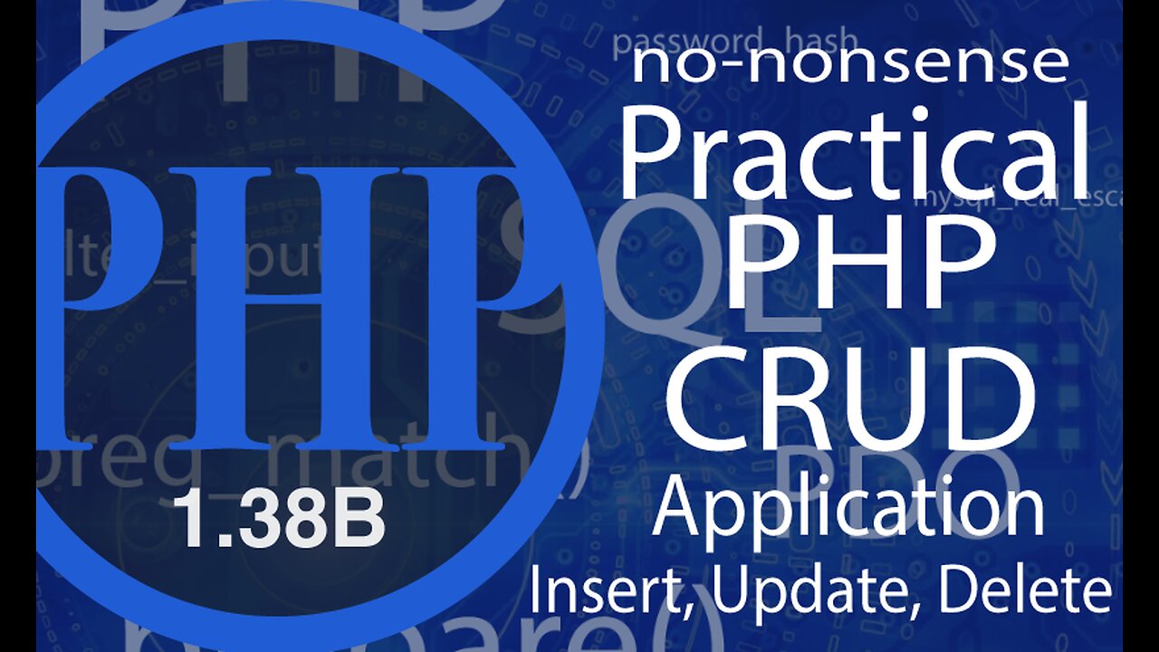 video #38B - Advance PHP | SQL (Insert, Update, Delete)