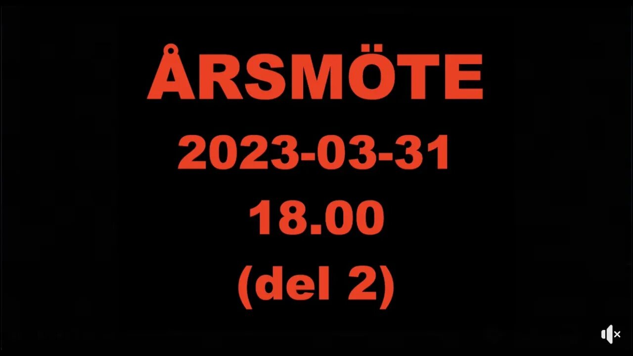 Inför Årsmötet på fredag 18.00