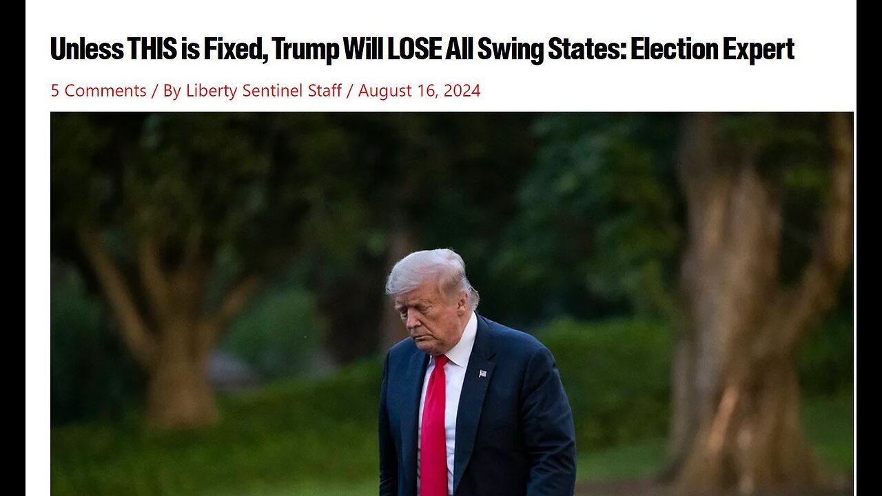 BREAKING: UNLESS THIS IS FIXED NOW TRUMP WILL LOSE ALL SWING STATES!!