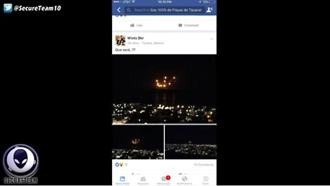 MASS Sighting Of Strange UFO Light Swarm Off Pacific Coast!