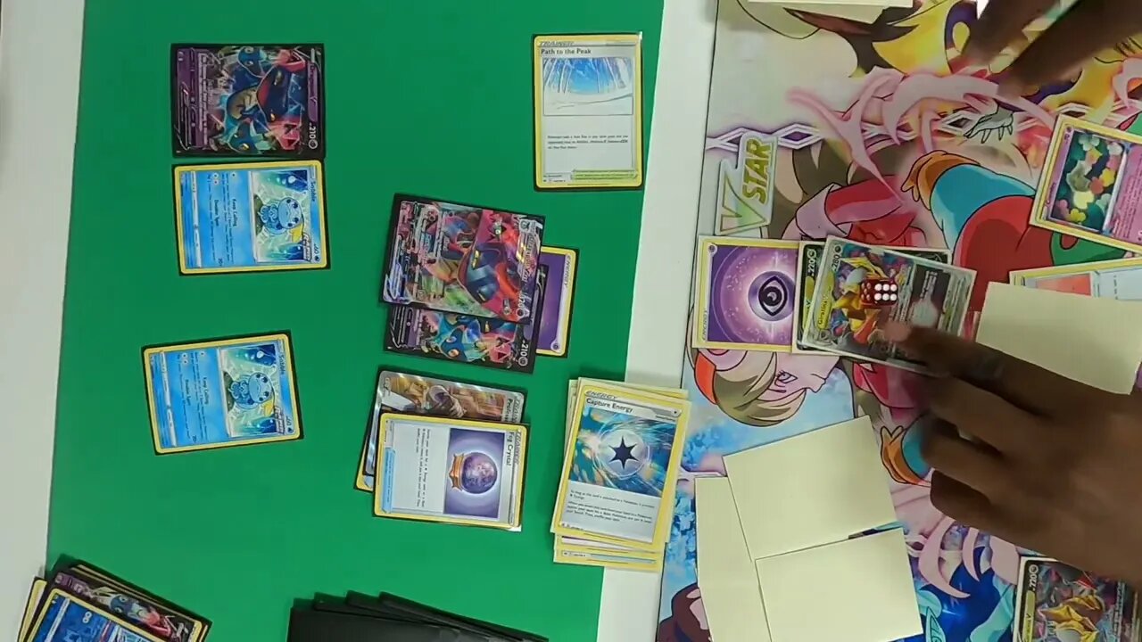 Giratina VStar/Leafeon VStar vs Dragapult VMAX/Inteleon at @PocketSloths | Pokemon TCG