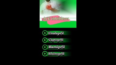 ACE inhibitors drugs Question answers mcqs #ACE #medication #medicine #drugs #pharmacology #pharma