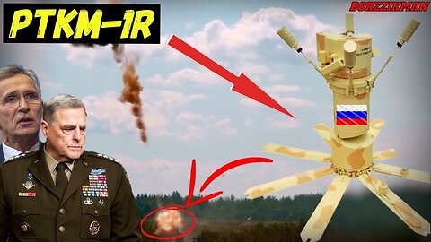 The Latest Russian Jumping Anti-Tank Mine 'PTKM-1R' Shocked Western Military in Ukraine!