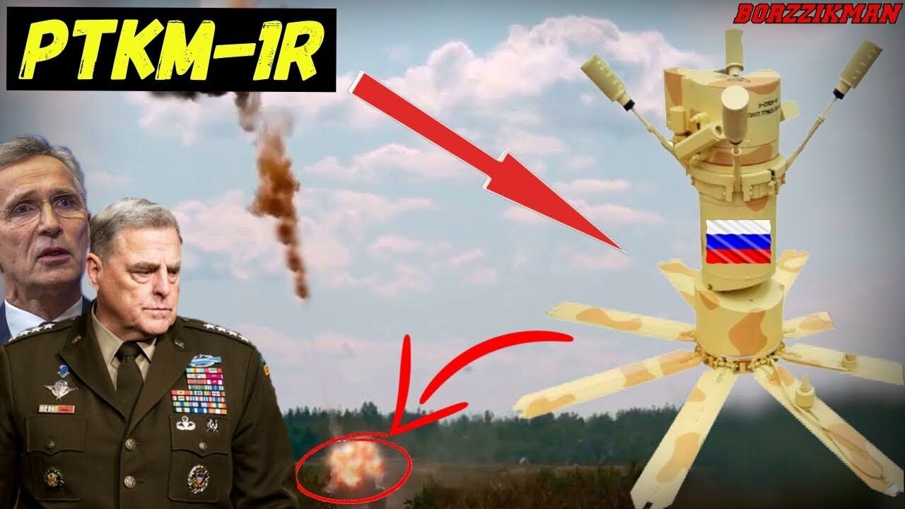 The Latest Russian Jumping Anti-Tank Mine 'PTKM-1R' Shocked Western Military in Ukraine!