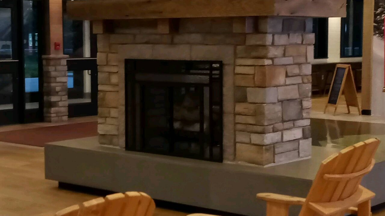 Beautiful area inside the rest area