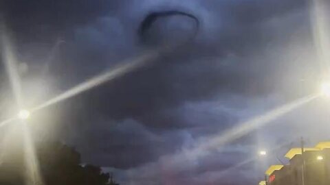 A mysterious black circle was seen over Tampa before Hurricane Milton made landfall